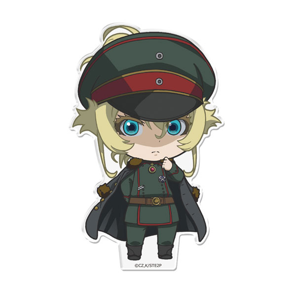 Azu Maker Youjo Senki II PuniColle! Acrylic Figure (w/Stand) Army Uniform Tanya gambar 1