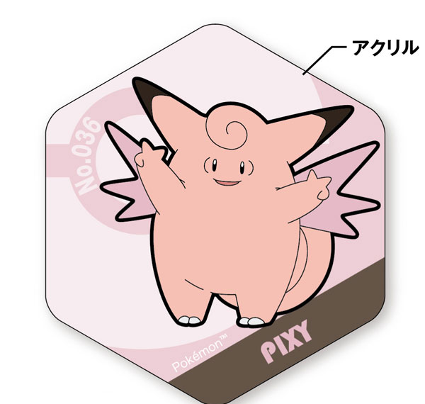 Eyeup Pokemon Honeycomb Acrylic Magnet BIG vol.8 Clefable รูปภาพ 1