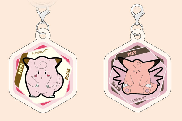Eyeup Pokemon Acrylic Maker Charm Set vol.7 Clefairy & Clefable