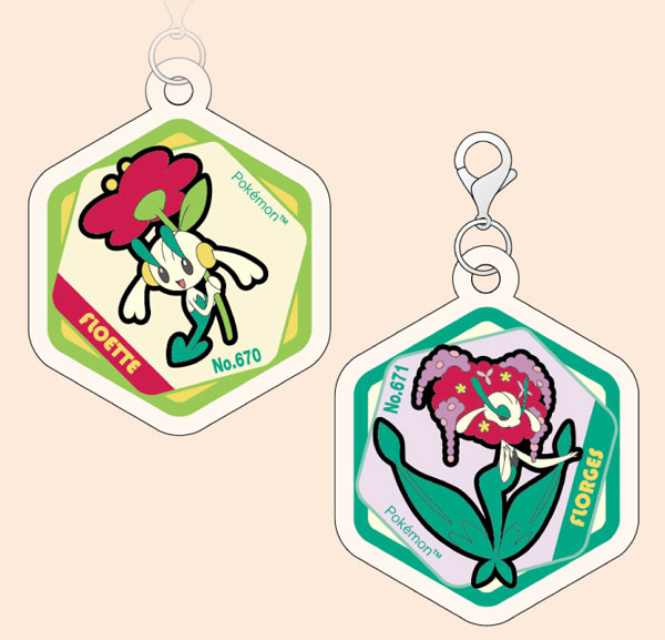 Eyeup Pokemon Acrylic Maker Charm Set vol.7 Floette & Florges
