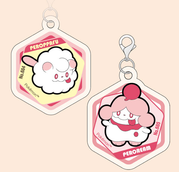Eyeup Pokemon Acrylic Maker Charm Set vol.7 Swirlix & Slurpuff Bild 1