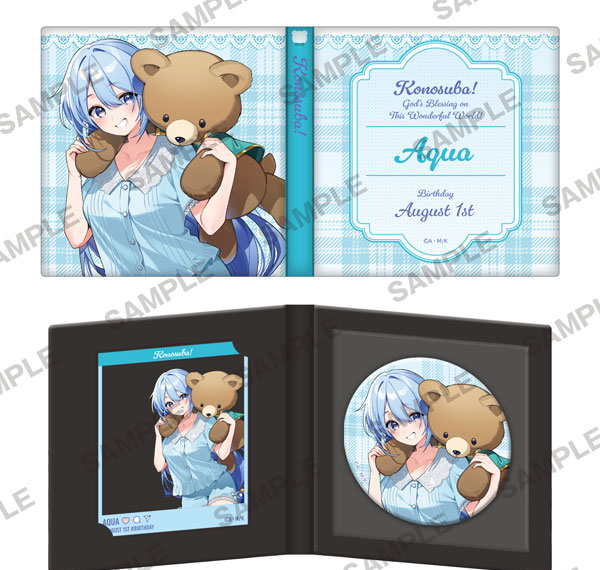 KADOKAWA KonoSuba: God's Blessing on This Wonderful World! Birthday Celebration 2026: Newly Drawn Tin Badge & Acrylic Card Set (Aqua) รูปภาพ 1