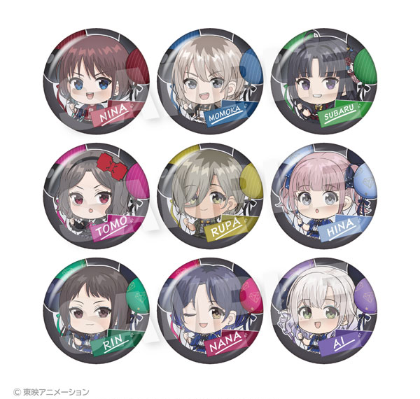 Stella Notes Girls Band Cry Trading Balnko Tin Badge 9Pack BOX Bild 1