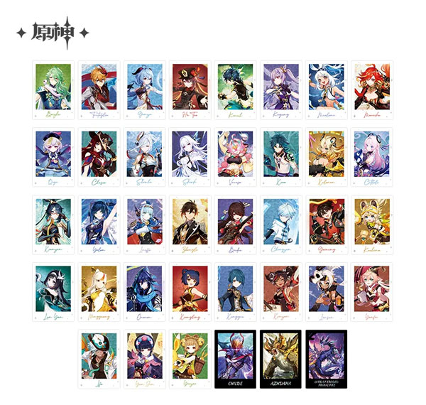 miHoYo Genshin Impact Chara Collection Card A Set รูปภาพ 1
