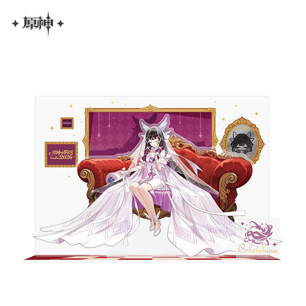 miHoYo Genshin Impact 2026 New Year Carnival Series Acrylic Diorama Stand Columbina gambar 1