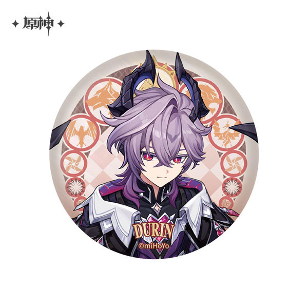 miHoYo Genshin Impact Mondstadt Series Chara Tin Badge Durin imagen 1