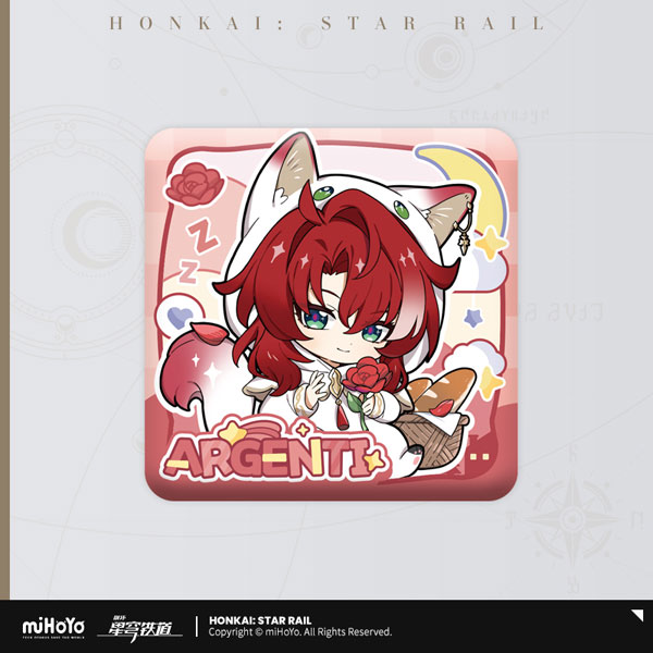 miHoYo Honkai: Star Rail Men's Dormitory Chibi Series PU Badge Argenti image 1