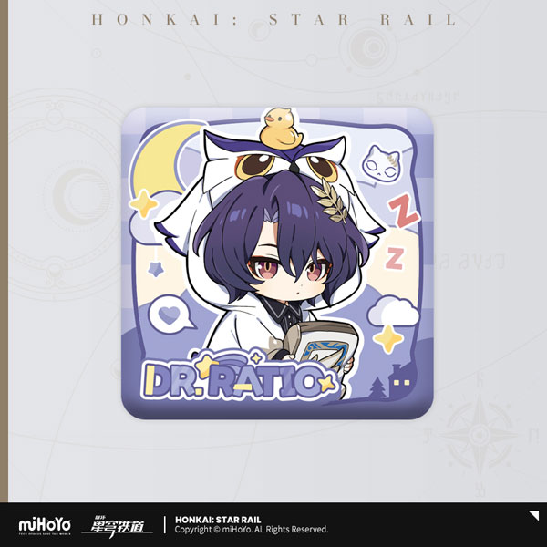 miHoYo Honkai: Star Rail Men's Dormitory Chibi Series PU Badge Dr. Ratio image 1