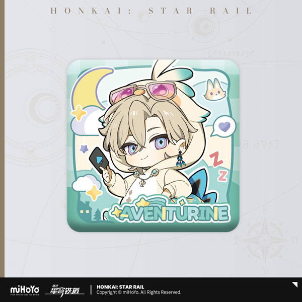 miHoYo Honkai: Star Rail Men's Dormitory Chibi Series PU Badge Aventurine imagen 1