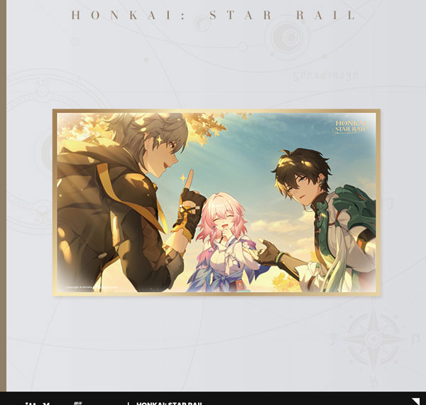 miHoYo Honkai: Star Rail The Memories We Share Series PET Shikishi Reunion of the Train Group B Type รูปภาพ 1