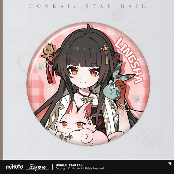 miHoYo Honkai: Star Rail Chibi Cat Series Tin Badge Lingsha hình ảnh 1
