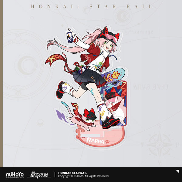 miHoYo Honkai: Star Rail Chibi Cat Series Acrylic Stand Rappa 图片 1