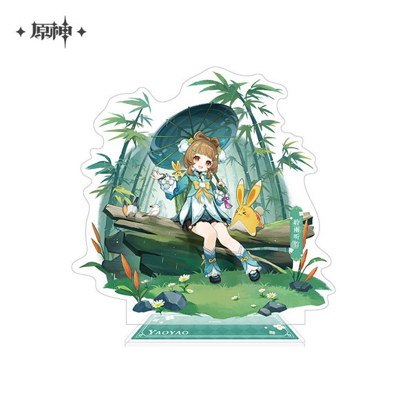 miHoYo Genshin Impact Teyvat Series Chara Acrylic Stand Rainlit Bamboo Reverie Yaoyao image 1