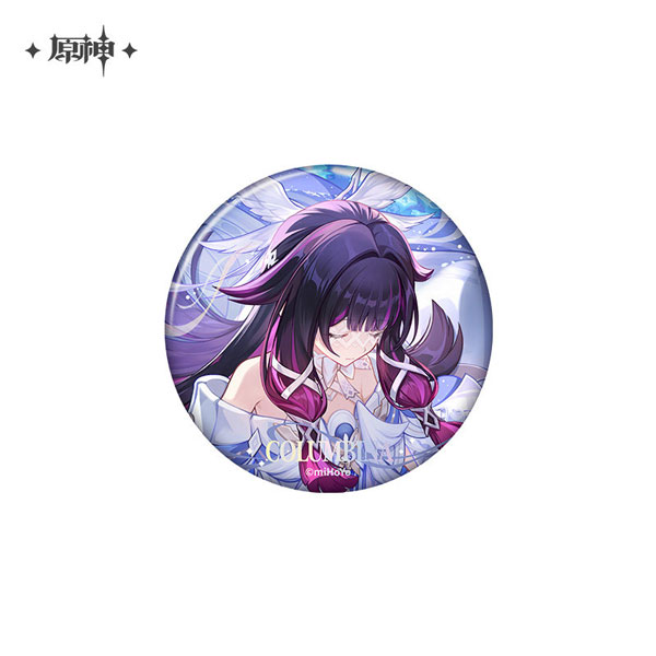 miHoYo Genshin Impact Chara Tin Badge A Traveler on a Winter's Night Columbina รูปภาพ 1