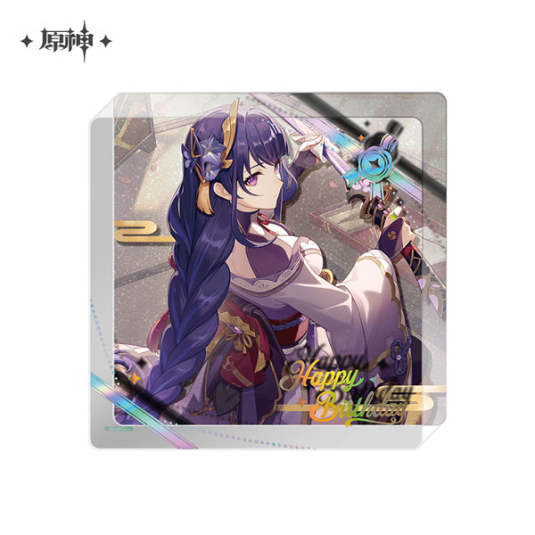 miHoYo Genshin Impact "Destined Day" Chara Thick Acrylic Coaster Raiden Shogun Bild 1