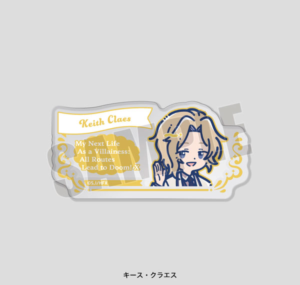 Playful Mind Company My Next Life as a Villainess: All Routes Lead to Doom! X Retro Pop Acrylic Badge Keith รูปภาพ 1