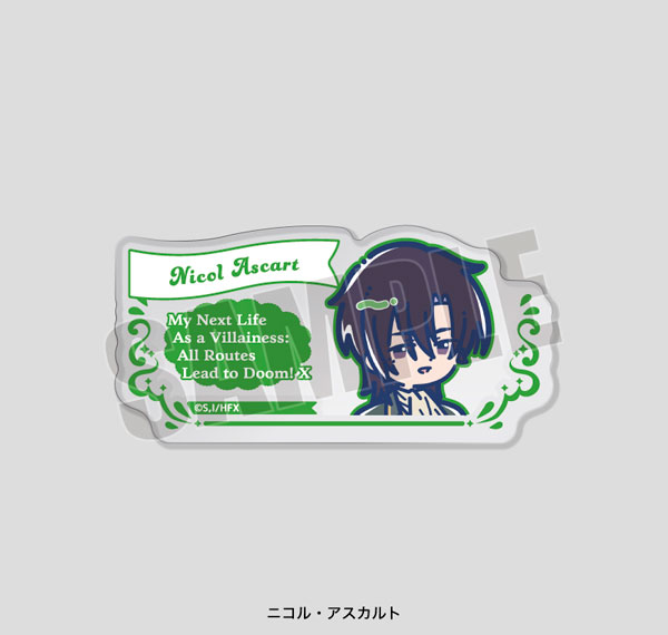 Playful Mind Company My Next Life as a Villainess: All Routes Lead to Doom! X Retro Pop Acrylic Badge Nicol รูปภาพ 1