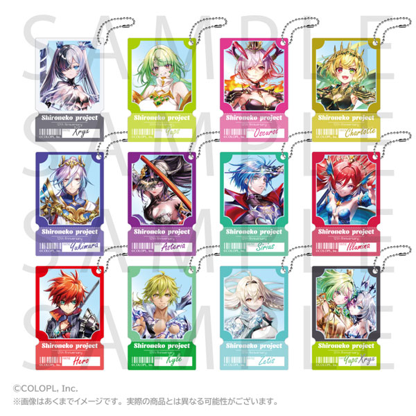 Stella Notes Shironeko Project NEW WORLD'S Trading Acrylic Keychain (12th Anniversary ver.) A 12Pack BOX gambar 1