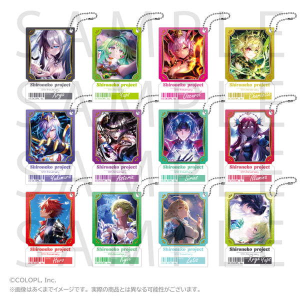 Stella Notes Shironeko Project NEW WORLD'S Trading Acrylic Keychain (Awakening Photo ver.) B 12Pack BOX image 1