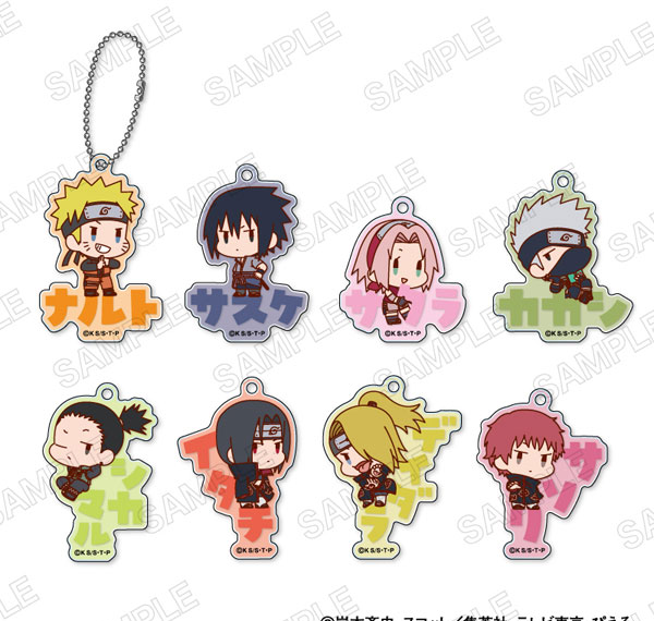 XEBEC NARUTO Shippuden Onamae Pitanko Acrylic Keychain 8Pack BOX รูปภาพ 1