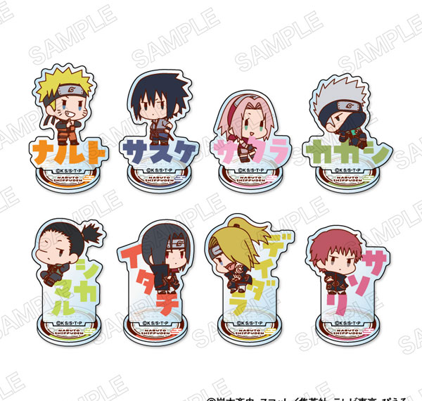 XEBEC NARUTO Shippuden Onamae Pitanko Mini Acrylic Stand 8Pack BOX รูปภาพ 1