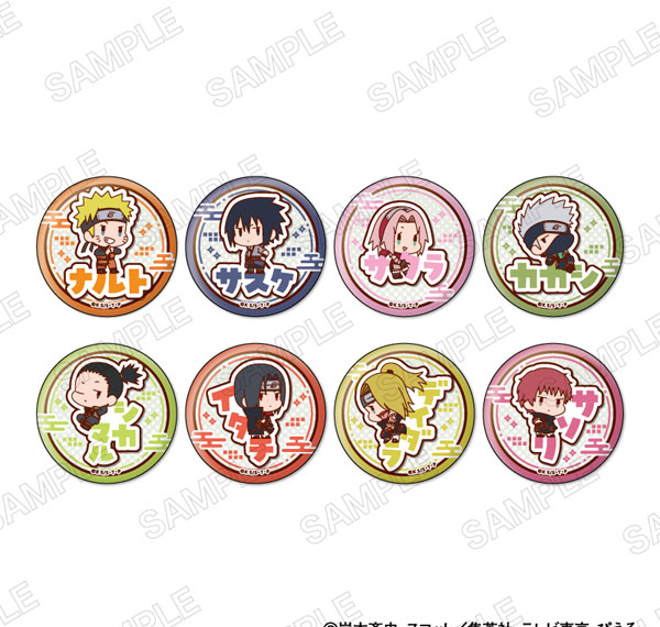 XEBEC NARUTO Shippuden Onamae Pitanko Tin Badge Collection 8Pack BOX รูปภาพ 1