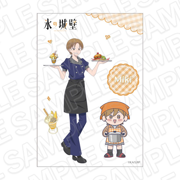 Contents Seed TV Anime "The Ramparts of Ice" Sticker Sheet Miki Azumi cafe ver.