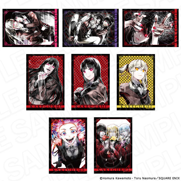 Contents Seed Kakegurui Square Tin Badge (Random) PALE TONE series vol.4 8 Item Set image 1