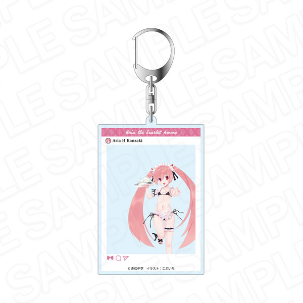 Contents Seed Aria the Scarlet Ammo SNS Style Acrylic Keychain Aria Holmes Kanzaki Swimsuit Maid ver. image 1