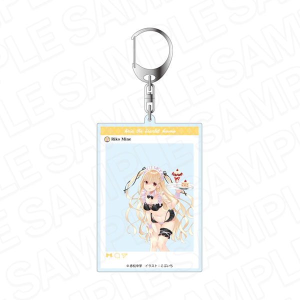 Contents Seed Aria the Scarlet Ammo SNS Style Acrylic Keychain Riko Mine Swimsuit Maid ver.