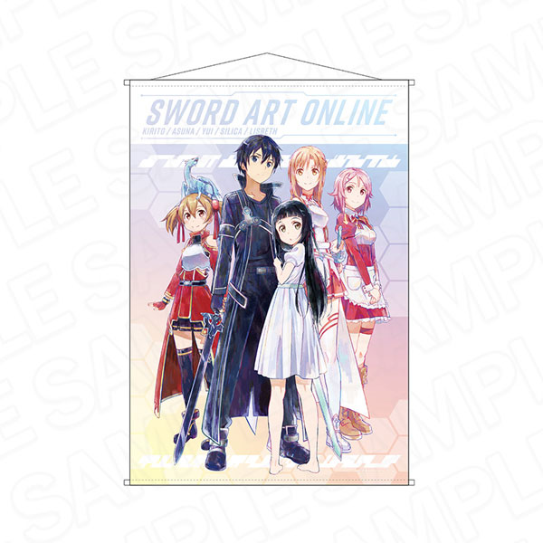 Contents Seed ソードアート・オンライン B2タペストリー クレヨン画ver. 画像 1
