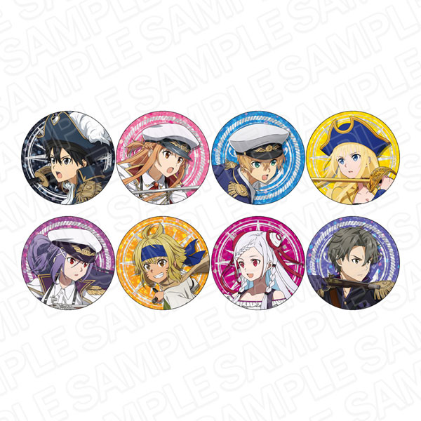 Contents Seed Sword Art Online Tin Badge (Random) Pirate / Navy ver. 8Item Set