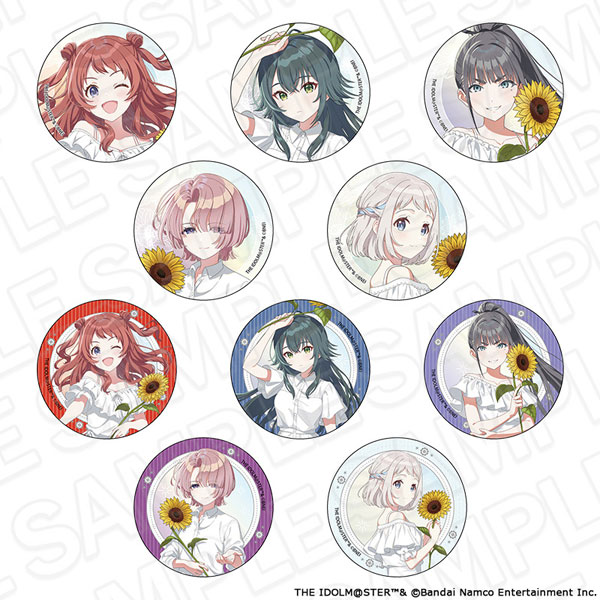Contents Seed Gakuen iDOLM@STER Tin Badge (Random) A sunflower ver. 10Item Set imagen 1