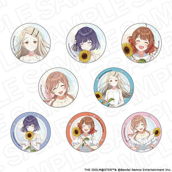 Contents Seed Gakuen iDOLM@STER Tin Badge (Random) B sunflower ver. 8Item Set imagen 1