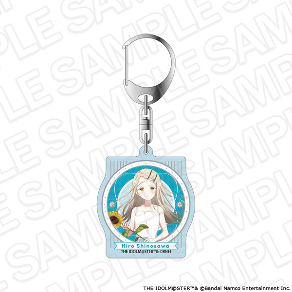 Contents Seed Gakuen iDOLM@STER Aurora Acrylic Keychain Hiro Shinosawa sunflower ver. gambar 1