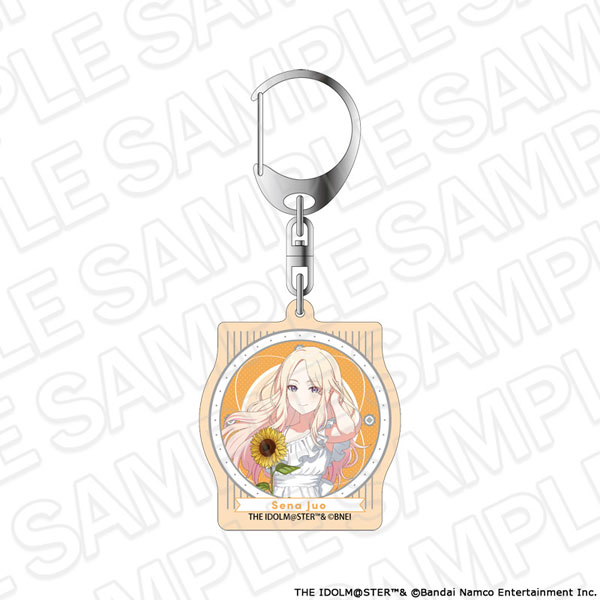 Contents Seed Gakuen iDOLM@STER Aurora Acrylic Keychain Sena Juo sunflower ver. image 1