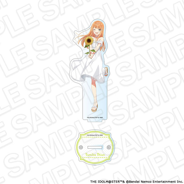 Contents Seed Gakuen iDOLM@STER Acrylic Figure Sumika Shiun sunflower ver. gambar 1