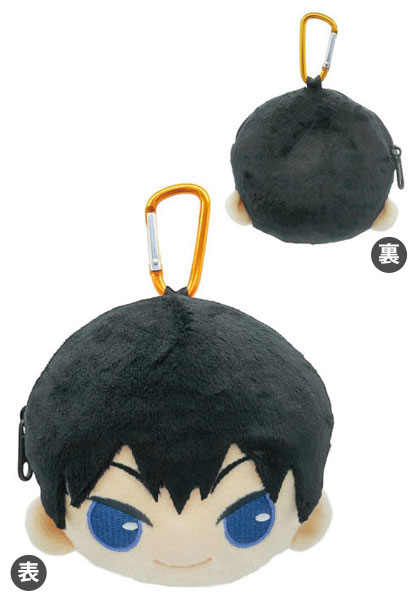 Hasepro Fuwatto Face Pouch w/Carabiner Haikyuu!! 02 Tobio Kageyama imagen 1