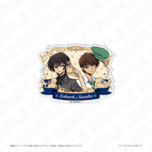 TOKYOGETS 3 o'clock Code Geass: Lelouch of the Rebellion New Illustration Acrylic Card B (Lelouch / Suzaku)