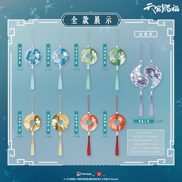 bilibili Heaven Official's Blessing Qin Se Liu Guang Trading Acrylic Keychain 8Pack BOX รูปภาพ 1