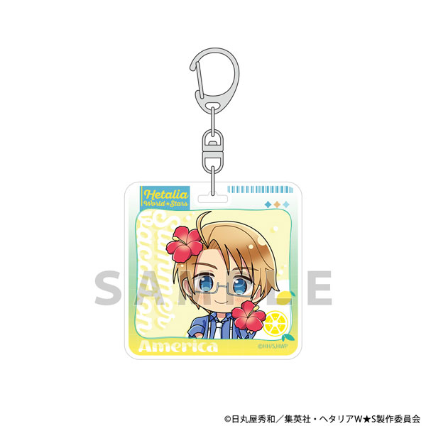Parflette [Hetalia World Stars] Acrylic Keychain (America / Summer Vacation)