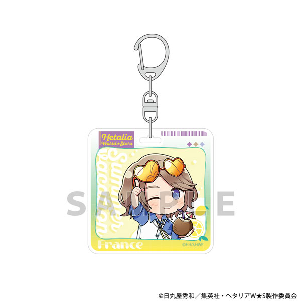 Parflette [Hetalia World Stars] Acrylic Keychain (France / Summer Vacation) imagen 1