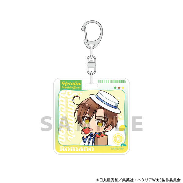 Parflette [Hetalia World Stars] Acrylic Keychain (Romano / Summer Vacation) image 1