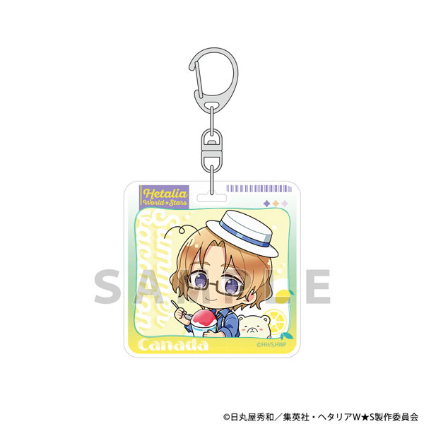 Parflette [Hetalia World Stars] Acrylic Keychain (Canada / Summer Vacation) gambar 1