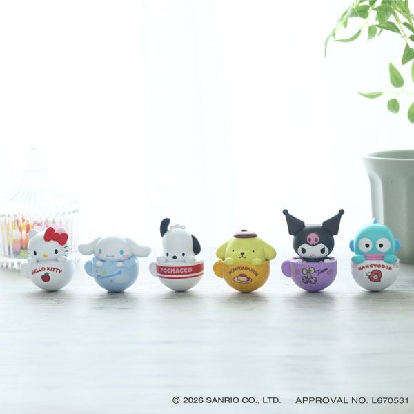 Ensky Sanrio Characters Potte Yurayura Okiagari Koboshi 6Pack BOX