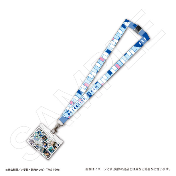 Marimo Craft Detective Conan Neck Strap w/Card Bricks x Light Blue Character Moment Selection Vol.2