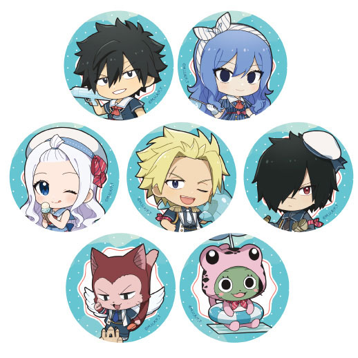Parflette FAIRY TAIL 100 Years Quest Trading Tin Badge BOX (Marine Look /ver.B) 7Pack BOX