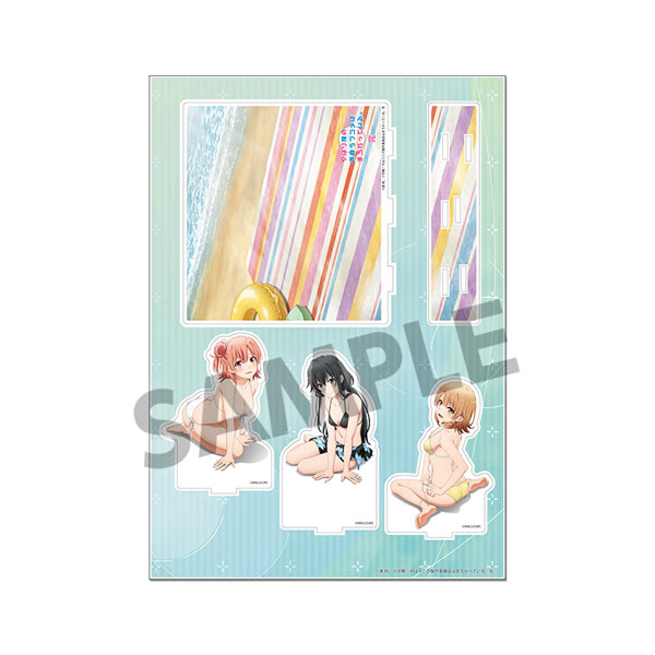 Hobby Stock My Teen Romantic Comedy SNAFU. Completion Acrylic Stand w/Background Yukino & Yui & Iroha Swimsuit 2021 ver.