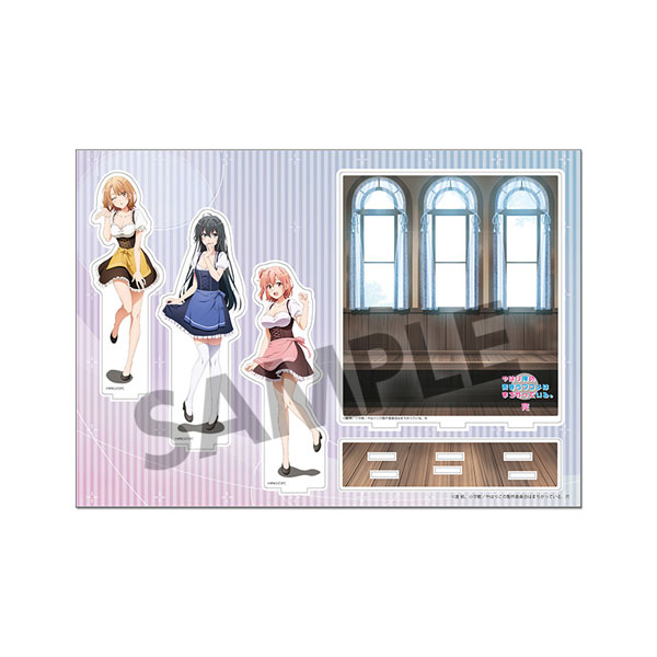 Hobby Stock My Teen Romantic Comedy SNAFU. Completion Acrylic Stand w/Background Yukino & Yui & Iroha Dirndl ver. imagen 1