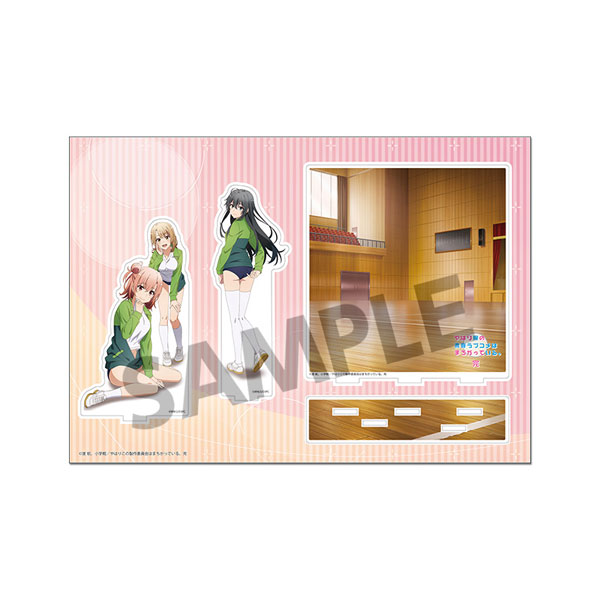 Hobby Stock My Teen Romantic Comedy SNAFU. Completion Acrylic Stand w/Background Yukino & Yui & Iroha P.E. Clothes ver. imagen 1